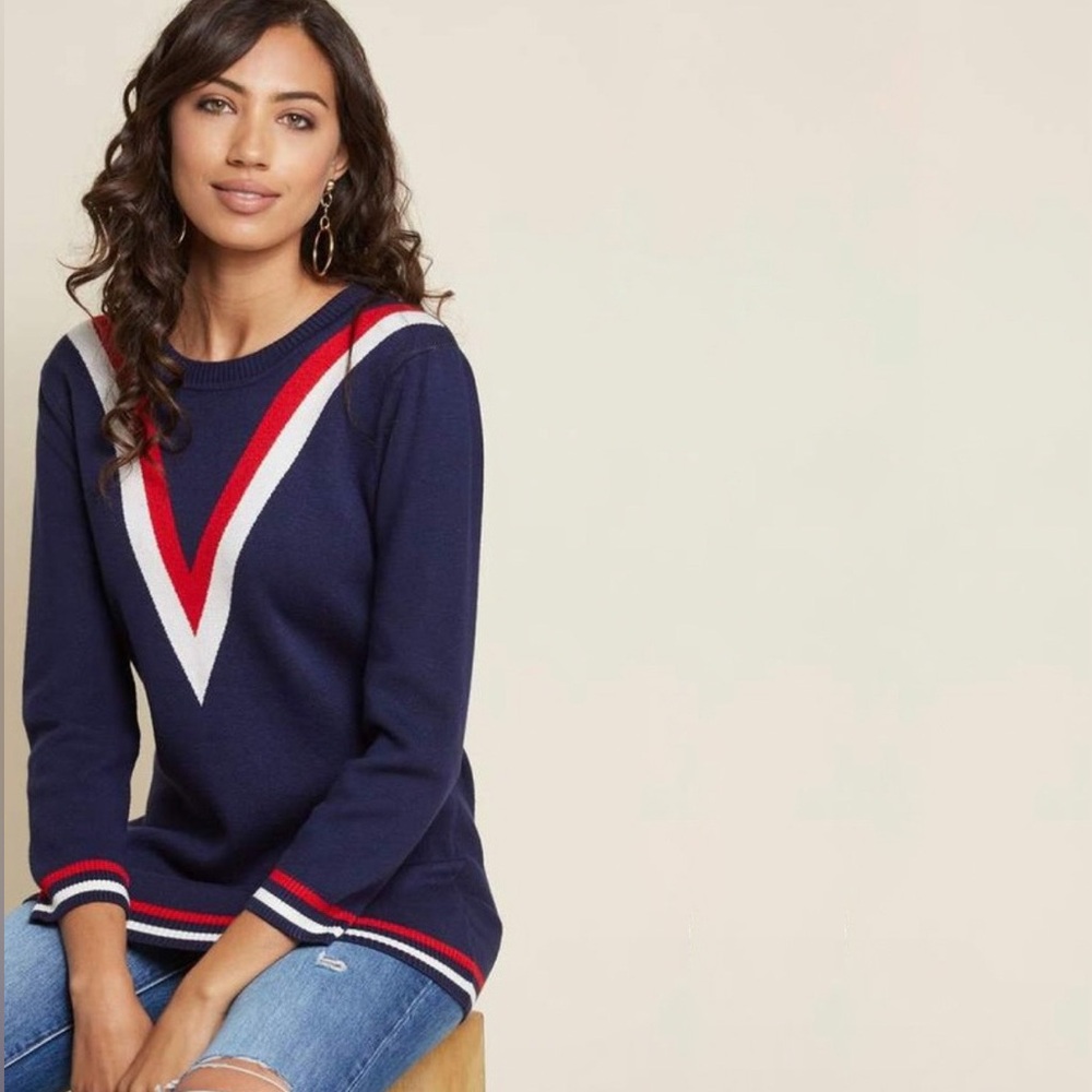 ModCloth Well Prepped Sweater in Navy